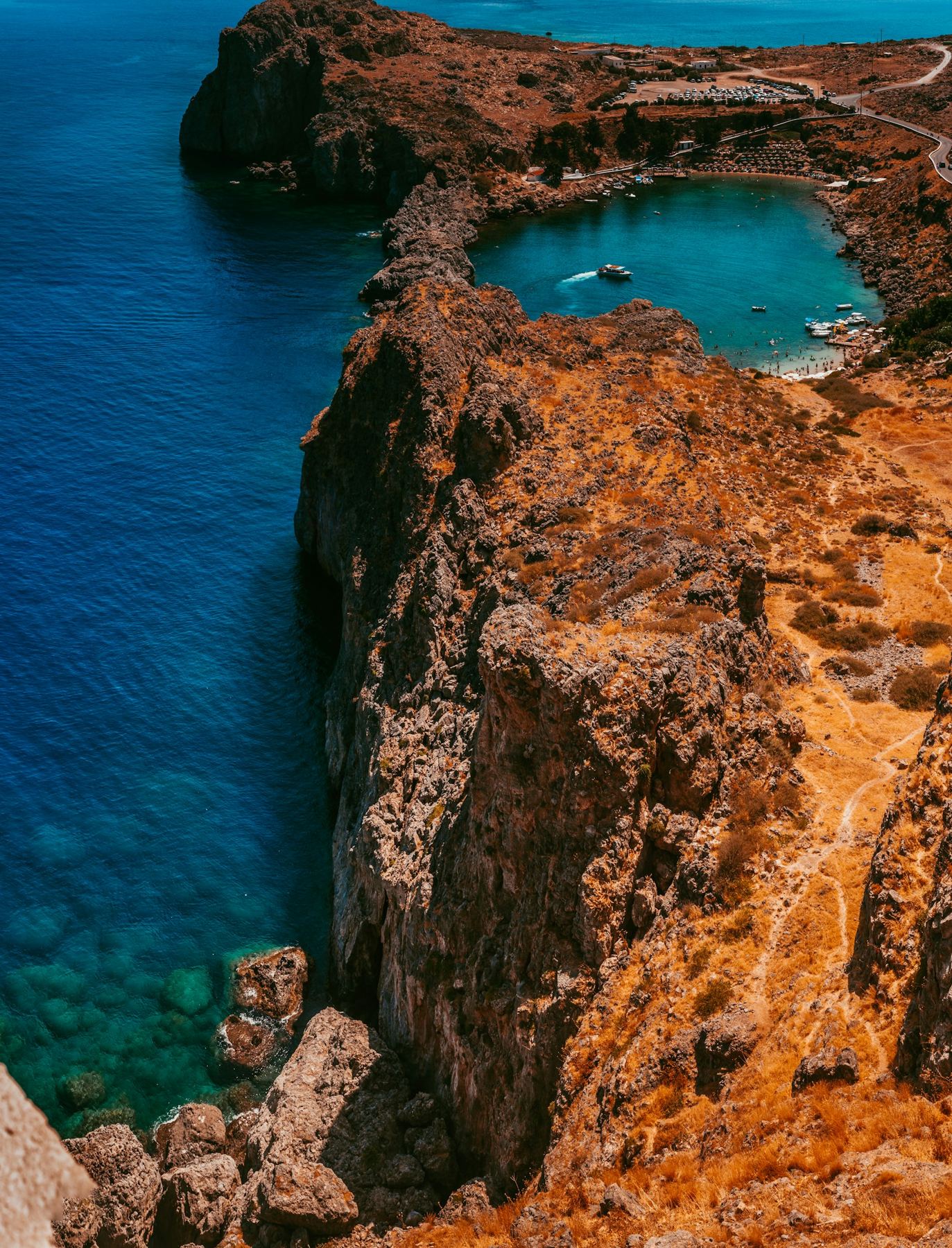 St Paul's Bay near Lindos, a highlight of Rhodes private tours